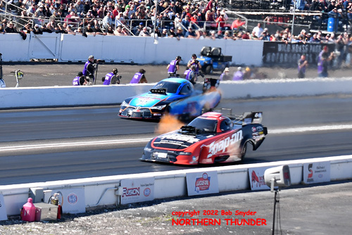 Cruz Pedregon (near lane) vs Jeff Diehl 
(far lane) - FC